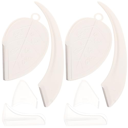 IWOWHERO 4stücke Augenbrauenrasierer Für Frauen Gesichtsrasierer Tragbares Augenbrauenschaber Messer Hochwertiges Material Einfache Anwendung Für Reisen Und Alltag von IWOWHERO