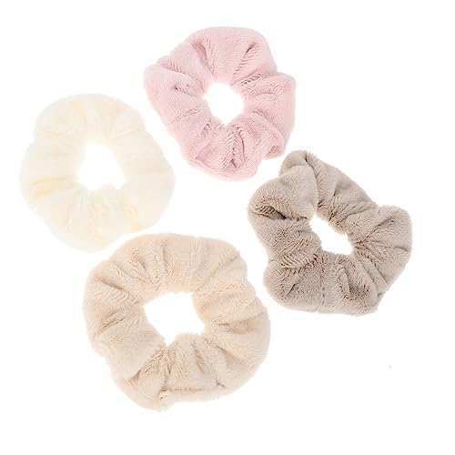 IWOWHERO 4stücke Bequeme Plüsch Haar Seile Plüsch Haar Scrunchies Damen Kopf-schmuck Für Pferdeschwanz-haarseile Und von IWOWHERO
