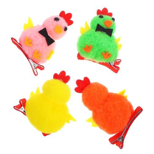 IWOWHERO 4stücke Junge Mädchen Haarspangen Mit Küken Form Haarschmuck Für Mädchen Süße Haarklammern Als Osterdeko Oder Partyaccessoire Angenehm Zu Tragen von IWOWHERO