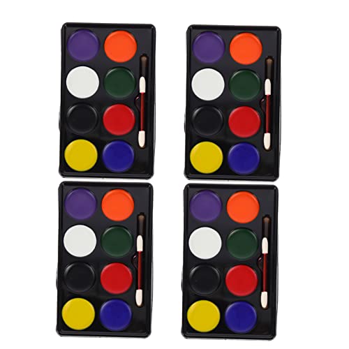 IWOWHERO 4stücke Teiliges Halloween Gesichtsfarbe Professionelle Körperbemalung Pigment Für Partys Wasserlösliche Schminke Für Sportveranstaltungen Und Feste Hautfreundlich Und Leicht von IWOWHERO