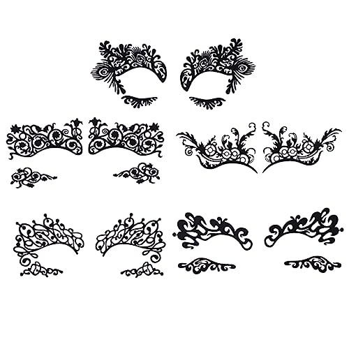 IWOWHERO 5paare Eyeliner Aufkleber Temporäre Augentattoos Make-up-aufkleber Spitzentattoos Hohltattoos Für Party Und Daily Wear von IWOWHERO