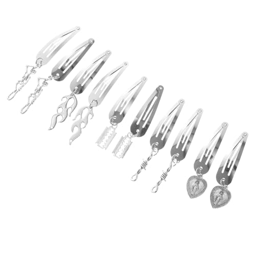 IWOWHERO 5 Paare Gothic Metall Haarspangen Kreative Vintage Snap Hair Clips Langlebige Haarklammern für Frauen Mädchen Halloween Masquerade Cosplay Accessoires Auffälliger Haarschmuck von IWOWHERO