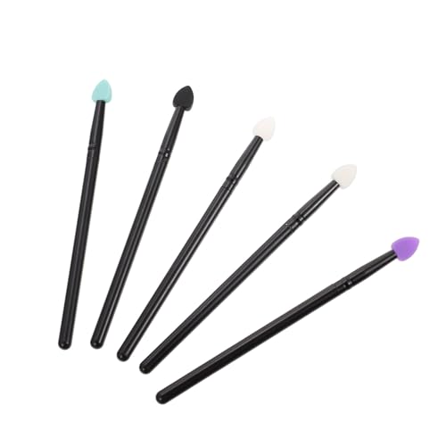 IWOWHERO 5-teiliges Make-up-pinsel-set Aus Silikon Für Schimmernde Lidschatten Praktisches Make-up-zubehör Für Trockene Normale Fettige Und Mischhaut von IWOWHERO