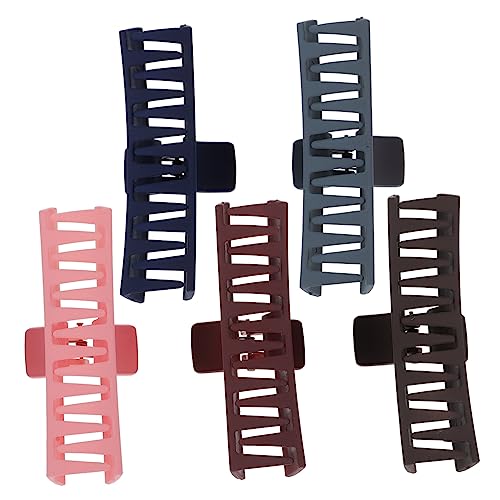 IWOWHERO 5stücke Großes Haarspangen Damen Haarklammer Aus Acryl Rutschfest Und Langlebig Für Dickes Und Dünnes Haar Verschiedenen Farben Kaffee von IWOWHERO