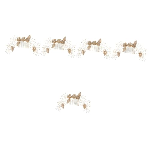 IWOWHERO 5 Stück Kamm Hochzeit Braut Kopfschmuck Braut Haarspange Brautjungfer Haarschmuck Haarschmuck Für Braut Haarschmuck Für Frauen Braut Kopfschmuck Haarperlen Goldene Zinklegierung IWOWHERO 5 Stück Kamm Hochzeit Braut Kopfschmuck Braut Haarspange Brautjungfer Haarschmuck Haarschmuck Für Braut Haarschmuck Für Frauen Braut Kopfschmuck Haarperlen Goldene Zinklegierung von IWOWHERO