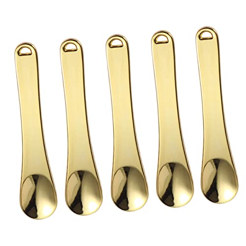 IWOWHERO 5 Stück goldene Augencreme-Löffel Mini-Lotionsspatel für Gesichtscreme-Make-up Zinklegierungsmaterial für die Schönheitsroutine IWOWHERO 5 Stück goldene Augencreme-Löffel Mini-Lotionsspatel für Gesichtscreme-Make-up Zinklegierungsmaterial für die Schönheitsroutine von IWOWHERO