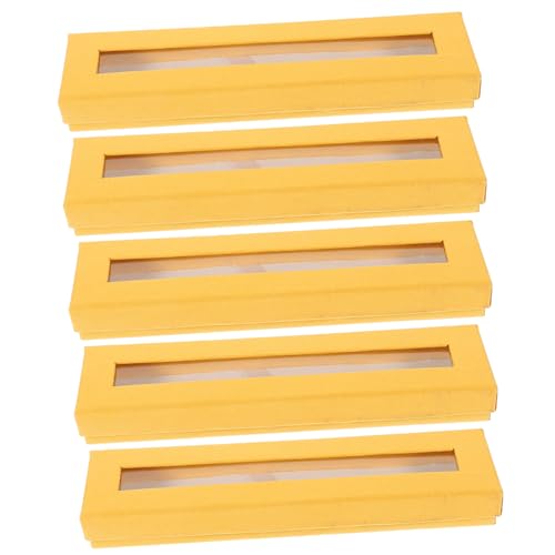 IWOWHERO 5stücke Transparente Stiftbox Mit Sichtfenster Papierne Schreibwarenverpackung Für Kugelschreiber Und Bleistifte Zum Organisieren Und Aufbewahren von IWOWHERO