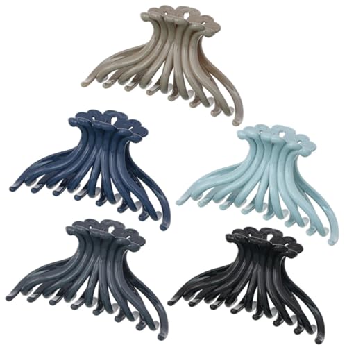 IWOWHERO 5 Stück Teiliges Chrysanthemen design Bunte Große Haarspangen für Dickes Haar Rutschfeste Kunststoff klauenclips Haarschmuck für Frauen Vielseitig und Robust von IWOWHERO
