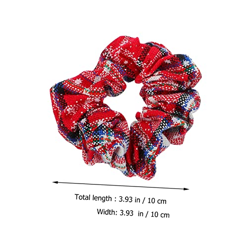 IWOWHERO 5 Stück Teiliges Weihnachts Haargummi Schneeflocken Haargummis Haarbänder Elastisch Farbmix für Damen und Mädchen Festlicher Haarschmuck für Dutt und Alltag von IWOWHERO