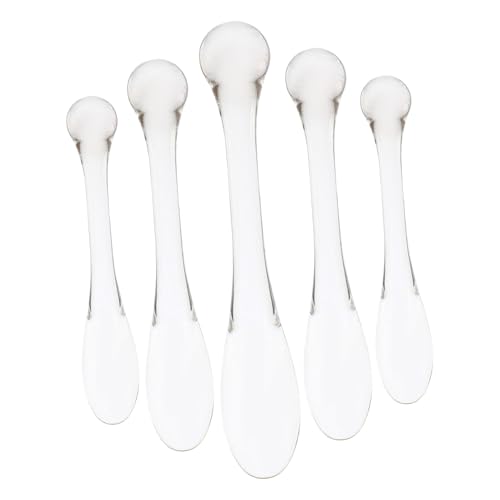 IWOWHERO 5 Stück Teiliges Zinclegierung Augencreme Löffel Mini Massagewerkzeug für Empfindliche Augen Tragbar Leicht zu Reinigen zur Reduzierung von Augenringen Schwellungen und Feinen von IWOWHERO