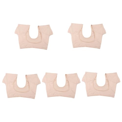 IWOWHERO Schweißpads Damen 5 Stück Unterarm Schweißpolster Weste Für Damen Sportliches Hemd Achselhöhlen Schwitzschutz Unterarm Schweißweste Für Damen Laufoberteile Für Damen Und Ädchen Kurzärmelige von IWOWHERO