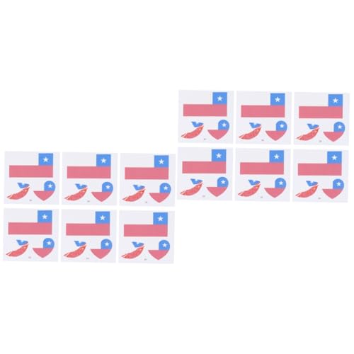 IWOWHERO 50 Blatt Patriotischer Aufkleber Flaggen Semi-permanent Etikett Haftet Aufkleber Wasserfeste Aufkleber Temporäres Papier Aufkleber Wasserfest Benutzerdefinierter Aufkleber von IWOWHERO