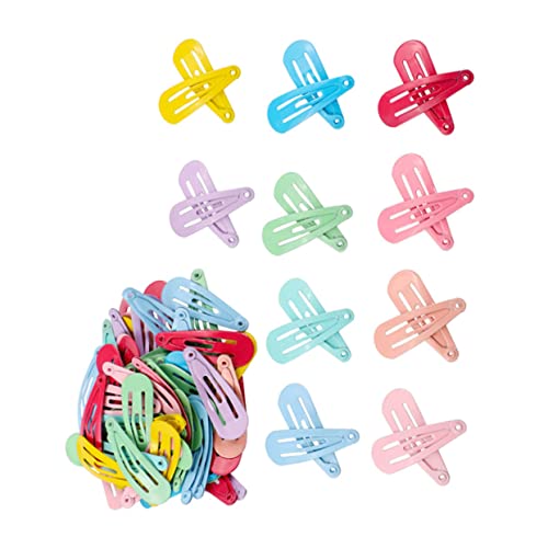 IWOWHERO 50stücke Bonbonfarbene Haarspangen Mit Druckknöpfen Für Junge Mädchen Mädchen Haarschmuck Für Alltagsfrisuren Und Dekoration von IWOWHERO