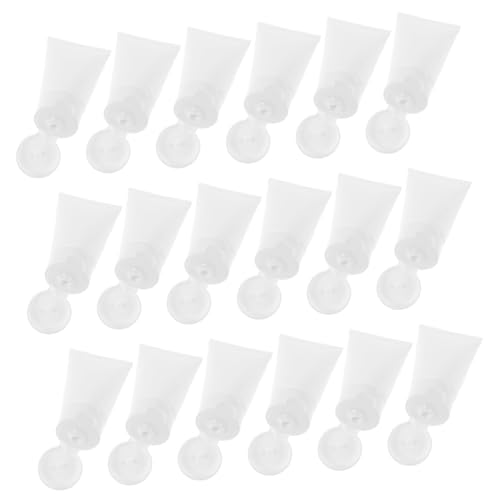 IWOWHERO 50 Stück Nachfüllbare Weiche Plastik Reise-tuben mit Auslaufsicherem Klappdeckel Leicht Squeezable Kosmetikspender für Gesichtsreinigung Handcreme und Lotion Kompakt und Vielseitig von IWOWHERO