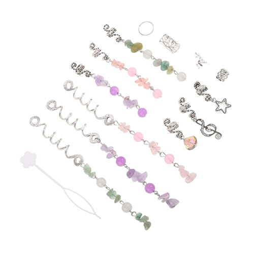 IWOWHERO 50 Stück Stylische Haarringe Metall Haarschmuck für Zöpfe und Dreads für Einfache Handhabung Einzigartiges Design von IWOWHERO