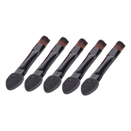 IWOWHERO 50 Stück Teiliges Doppelseitiges Lidschatten Schwammset Schwarz Weiche Make Up Pinsel mit Dickem Schaumstoff für Frauen und Mädchen Kompakt Hautfreundlich für Anfänger und Profis von IWOWHERO