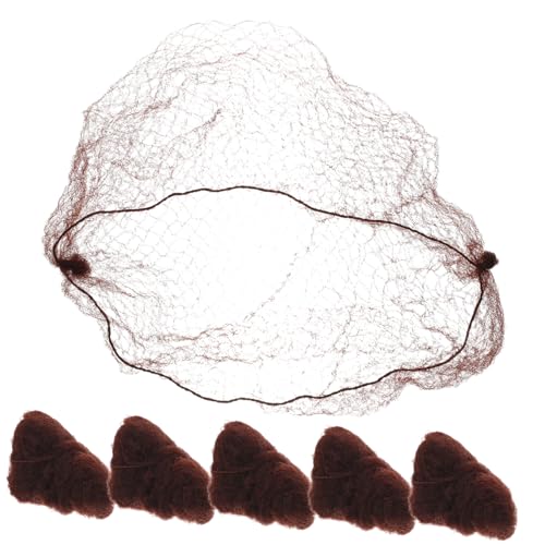 IWOWHERO 50 Stück Unsichtbares Haarnetz Unsichtbares Wiederverwendbares Gummiband Schlafende Haarnetze Jeden Braune Haarnetze Haarnetz Klein Rand Haarnetz Filet Fauler Lockenwickler Coffee von IWOWHERO
