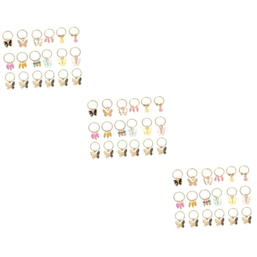 IWOWHERO 54stücke Teiliges Dreadlock Clips Mit Schmetterlingsdesign Haaraccessoires Für Zöpfe Und Dreadlocks Elegantes Haarschmuck Für Damen Vielseitige Haarringe Und Cuffs Für von IWOWHERO