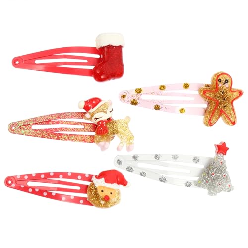 IWOWHERO 5St Haarnadel Tiara für Mädchen Weihnachtshaar kinder haarspangen haarspange kinder Haar Klammern Haarklammer Mädchen Haarspange Kopfschmuck Karikatur Kopfbedeckung Ausgabekarte von IWOWHERO