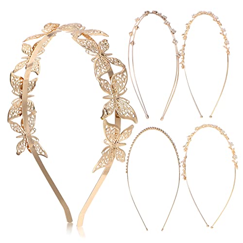 IWOWHERO 5stücke Goldenes Stirnband Aus Metall Dekorativer Kopfschmuck Für Mädchen Und Frauen Zartes Stirnband in Verschiedenen Stilen Goldener Schmuck Für Hochzeitsfeiern Und Partys IWOWHERO 5stücke Goldenes Stirnband Aus Metall Dekorativer Kopfschmuck Für Mädchen Und Frauen Zartes Stirnband in Verschiedenen Stilen Goldener Schmuck Für Hochzeitsfeiern Und Partys von IWOWHERO