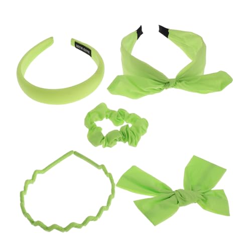 IWOWHERO 5stücke Teiliges Mädchen Haaraccessoires Set Mit Haarbändern Und Stirnbändern Für Gesichtswäsche Spa Hautpflege Und Make-up Bowknot Haarband Weichem Korallenrot Fleece Und von IWOWHERO