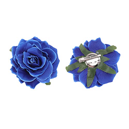 IWOWHERO 5st Blumenalligatorclips Haarbrosche Rosafarbene Haarnadeln Haarschmuck Mit Stoffblumen Rosafarbene Haarspangen Für Mädchen Boho-haarspange Blumennadel Brautjungfer Großer Kopf von IWOWHERO