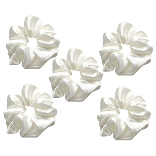 IWOWHERO 5stücke Teiliges Seidige Haargummis Für Frauen Und Mädchen Elastische Haarbänder Für Stylische Frisuren Für Make-up Sport Und Alltag von IWOWHERO