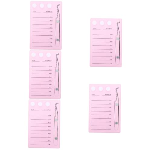 IWOWHERO 5st Magnetisches Wimpernbrett Nagel Doppelte Augenlidaufkleber Make-up-halter Tücher Entferner Polieren Uv Wimpernverlängerungsset Roter Gellack Fleck Bindung Gehaltenen Acryl Rosa von IWOWHERO