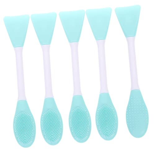 IWOWHERO 5stücke Silikon Gesichtsmaske Pinsel Doppelseitiger Make-up Entferner Für Cremes Lotionen Und Schlammmasken Für Zuhause Und Reisen von IWOWHERO