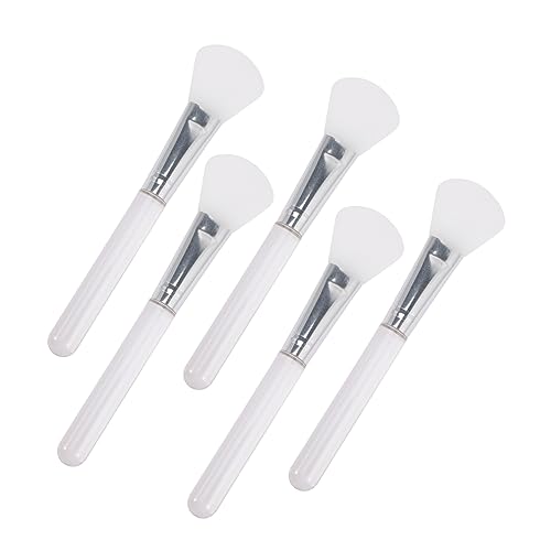 IWOWHERO 5st Transparenter Maskenpinsel Eyeliner Kosmetik Lippen-schlafmaske Haut Make-up-set Für Frauen Großer Schminkpinsel Rasierer Staubmaske Gesicht Für Frauen Reiniger Kieselgel Weiß von IWOWHERO