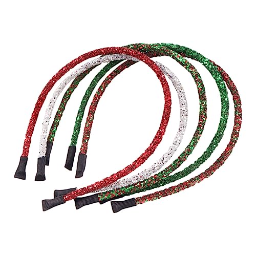 IWOWHERO 5stücke Teiliges Weihnachts-haaraccessoire Glitzernde Haarbänder Für Damen Und Mädchen Für Festlichkeiten Partys Und Cosplay Farben von IWOWHERO