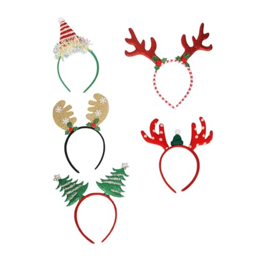 IWOWHERO 5St Weihnachtsstirnband Foto-Requisiten Frau Weihnachtsmann Kostüm für Damen deko haarschmuck Haarreifen Weihnachtsbedarf Weihnachtsbaum Kopfbedeckung Haarring von IWOWHERO