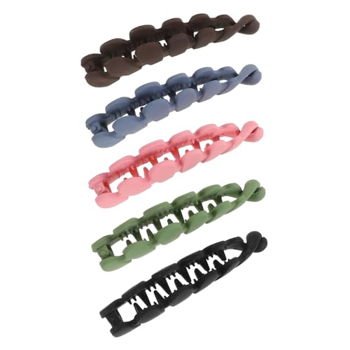 IWOWHERO 5stücke Bananen-haarspange Mit Vertikaler Klammer Rutschfeste Haarklammer Für Damen Haarspangen Für Pferdeschwanzfrisuren Sicherer Design von IWOWHERO