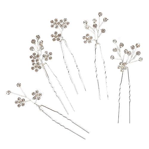 IWOWHERO 5stücke Strass Haarnadeln Für Hochzeiten Frauen Kopfschmuck Haar Zubehör Party Schmuck Mit Kristallen Für Brautjungfern Und Damen von IWOWHERO
