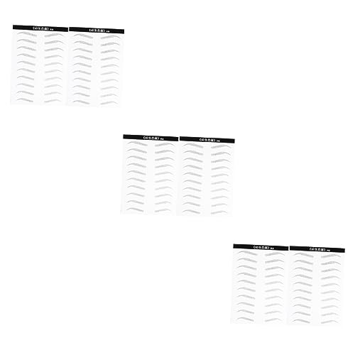 IWOWHERO 6 Blattpaare Aufkleber für Augenbrauen klassische wimpern authentische Augenbrauen vaselin perfekte augenbrauen swor Simulation Augenbraue künstliches Augenbrauenpflaster Black von IWOWHERO
