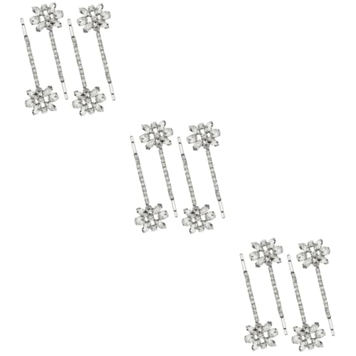 IWOWHERO 6paare Strass Blumen Haarspangen Für Frauen Elegante Haarklammern Für Hochzeiten Partys Und Besondere Anlässe Glänzende Haaraccessoires Mit Feinem Design von IWOWHERO