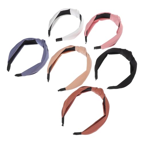 IWOWHERO 6 Stk Damen-Stirnband mit breiter Krempe Stirnband zum Waschen des Spa-Stirnband hair toppers for women hair bows for women Haargummi Haarband geknotete Stirnbänder von IWOWHERO