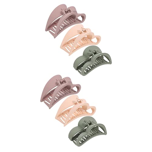 IWOWHERO 6 Stk Griffigkeit Haarklammer Krallenclips für Haare Haarspange für Frauen Krawatten Pferdeschwanz haarschneideschere set hair styling Herzclips für Haare Haarspange hinten Harz von IWOWHERO