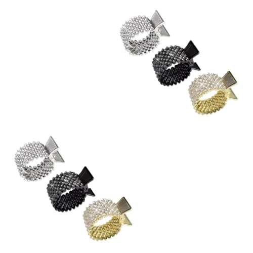 IWOWHERO 6 Stk Pferdeschwanz-haarnadel Klare Haargummis Haarklammer Baskenmützen Haarspangen Greifer Große Haargummis Pferdeschwanz-haarspange Haarnadeln Für Frauen Menschlich Griffe Metall von IWOWHERO