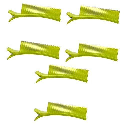 IWOWHERO 6 Stk Salonclip Mit Kamm Haarspangen Mit Kamm Damen Haarspangen Kamm Haarschicht Cliphair Neckender Clipkamm Haarklammern Für Frauen Haare Schneiden Volumen-haar-tool Machen Green von IWOWHERO