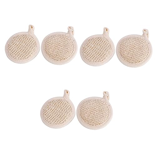 IWOWHERO 6 Stück Badetuch Beinwäscher Körperpeeling Luffa Peeling Körperwäsche Natürliche Badeschwämme Hautpeeling Luffa Körperschwamm Luffa Schwamm Schrubber Handtücher Taub von IWOWHERO