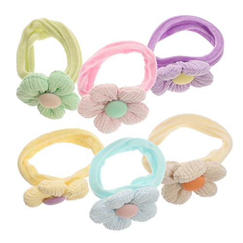 IWOWHERO 6 Stück Blumen Haargummis Für Mädchen Elastische Haarbinder Für Kinder Weiche Haarkrawatten in Pastellfarben Ponyhalter Für Kleinkinder Süße Haaraccessoires Für Tägliche von IWOWHERO