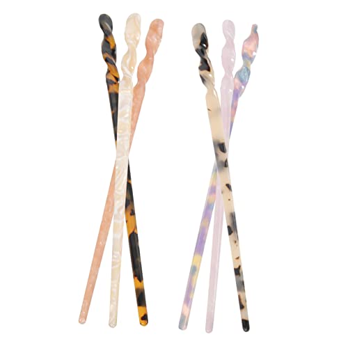 IWOWHERO 6 Stück Haarnadel-essstäbchen Im Chinesischen Stil Für Frauen Und Mädchen Vintage-haarschmuck Aus Metall Für Das Styling Von Haarknoten von IWOWHERO