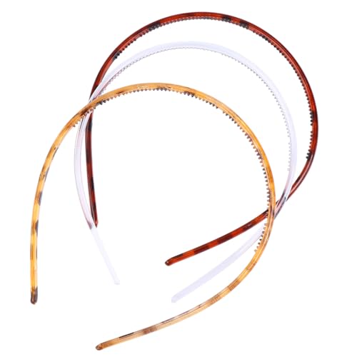 IWOWHERO 6 Stück Kunststoff Haarband mit Zähnen Breit Set Farben Unisex Rutschfester Haarreifen für Damen und Herren Einfache Handhabung Modisches Stirnband von IWOWHERO