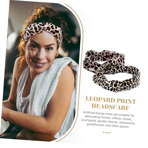 IWOWHERO 6 Stück Leopardenmuster Sport Stirnbänder Damen Weich Dehnbar Nahtlos Yoga Workout Haarbänder Atmungsaktiv Elastisch für Fitness Running Zubehör von IWOWHERO