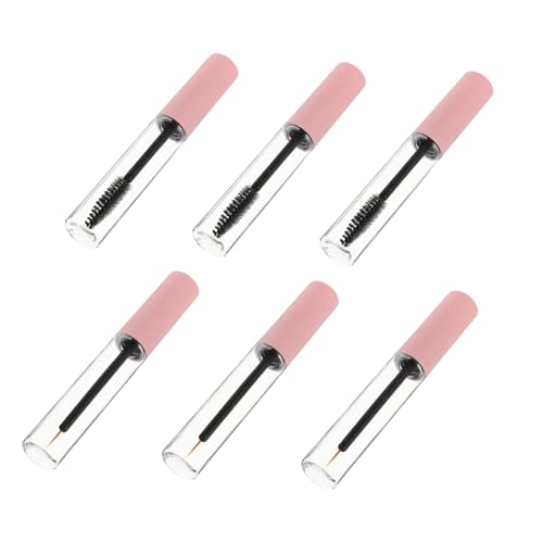 IWOWHERO 6 Stück Teiliges Leere Mascara Eyeliner tuben Tragbare Nachfüllbare Pet behälter für Wimperncreme Kompakt Wiederverwendbar für Reisen und DIY kosmetik von IWOWHERO