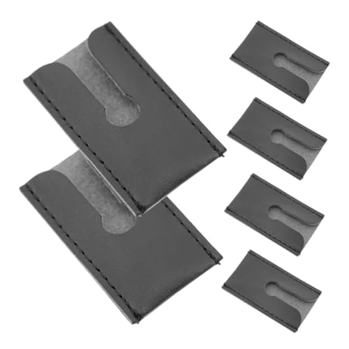 IWOWHERO 6 Stück Teiliges PU Leder Reiseetui für Double Edge Rasierklingen Schützende Butterfly Rasierkopf Hülle Kratzfestes und Kompaktes Design für Herren Grooming Langlebige Aufbewahrung von IWOWHERO