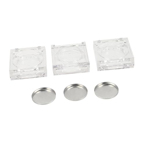 IWOWHERO 6 Stück Teiliges Transparente Quadratische Lidschatten und Aufbewahrungsboxen Langlebige Kosmetikbehälter für Concealer Lippenstift Praktisches DIY Make Up Zubehör Kompakt und von IWOWHERO