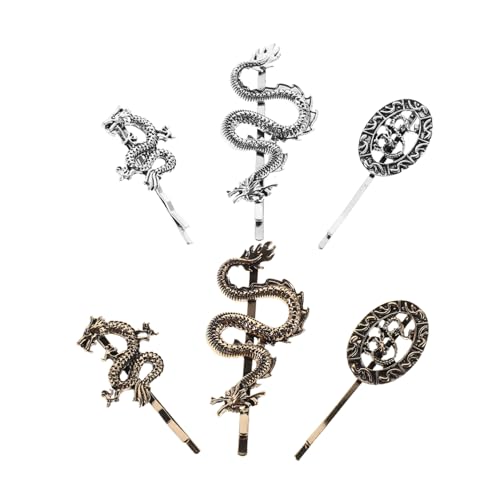 IWOWHERO 6 Stück Vintage Dragon Hair Clips Metall Haarklammern Punk Halloween Haarschmuck für Frauen Mädchen Teens Fester Sitz Vielseitig für Seitenpony und Lange Haare IWOWHERO 6 Stück Vintage Dragon Hair Clips Metall Haarklammern Punk Halloween Haarschmuck für Frauen Mädchen Teens Fester Sitz Vielseitig für Seitenpony und Lange Haare von IWOWHERO