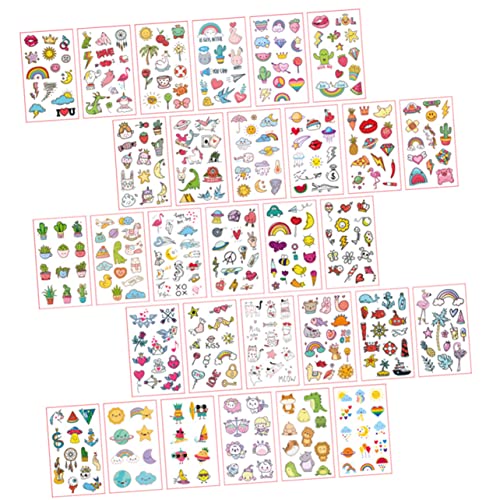 IWOWHERO 60blätter Cartoon Körper Tattoos Wasserdichte Temporäre Aufkleber Für Mädchen Kreative Und Lustige Designs Für Parties Und Freizeit Leicht Zu Tragen Und Hautfreundlich von IWOWHERO